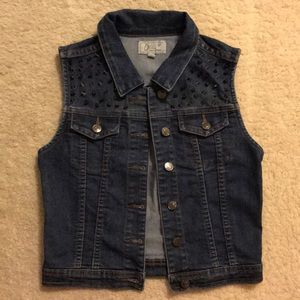 Studded Denim Vest